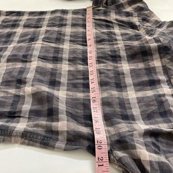 Billy Reid Shirt Button Front Men’s Size Small‎ Checkered Standard Cut TURKEY - Picture 7 of 8